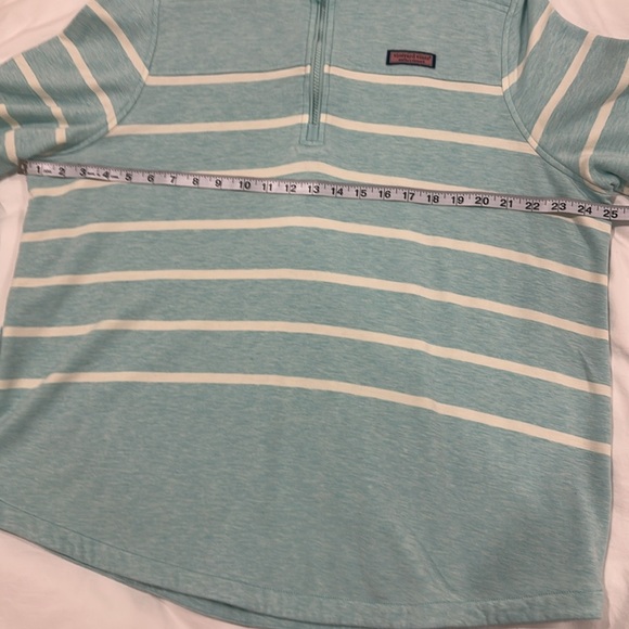 EUC Light Blue Striped Vineyard Quarter-Zip Pullover XXL - Picture 8 of 8